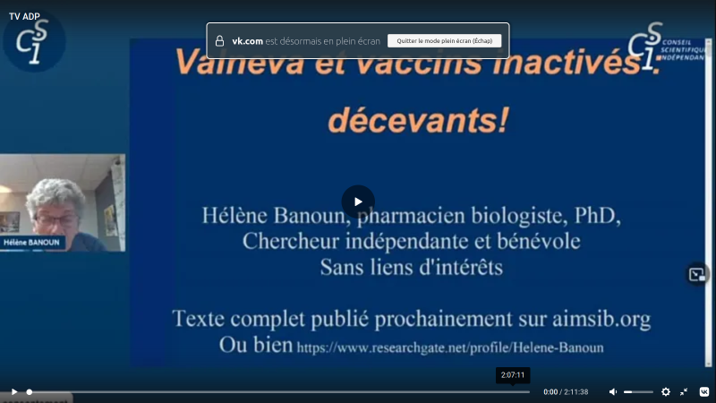 Réunion Publique du 6 Janvier 2022 avec Hélène Banoun et Pierre Chaillot